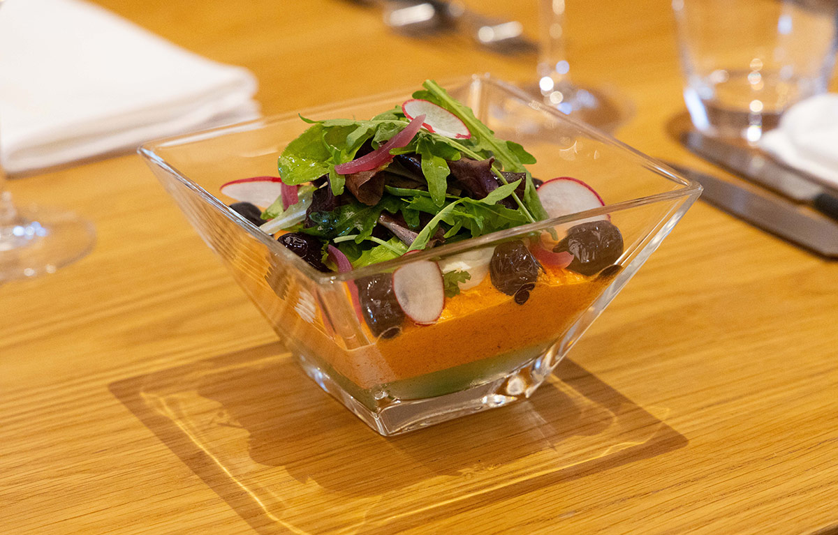 Verrine comme une salade grecque Auberge le Relais Chavannes-de-Bogis